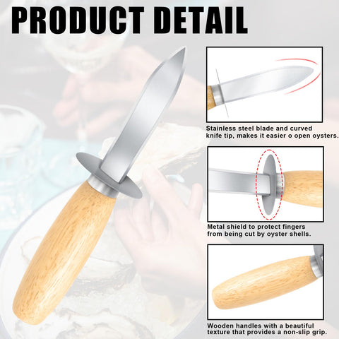Nonley oyster knife showing ergonomic grip for easy shucking