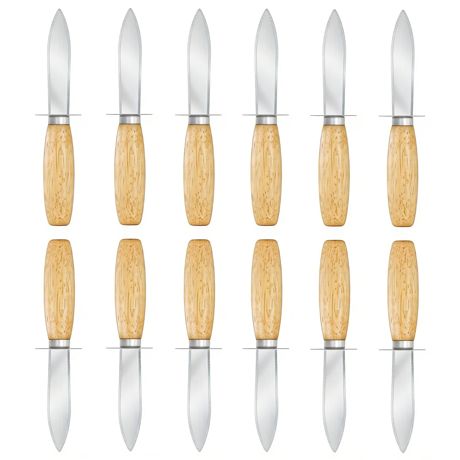 Nonley oyster shucking knife with wood handle for comfortable grip