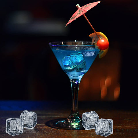 Nonley party decor ice cubes add eye-catching blue glow to tabletops