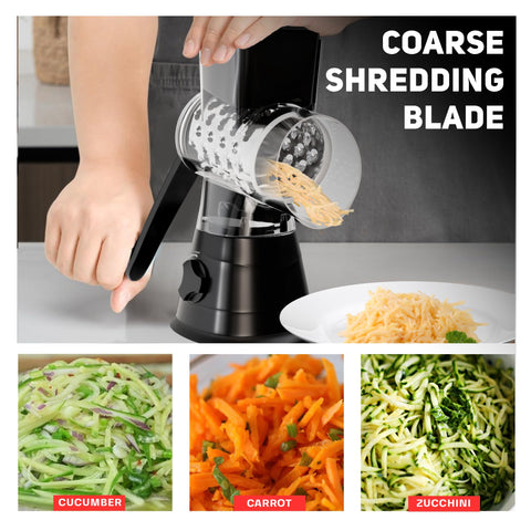 Nonni's Kitchen fine blade installed for delicate cheese shredding