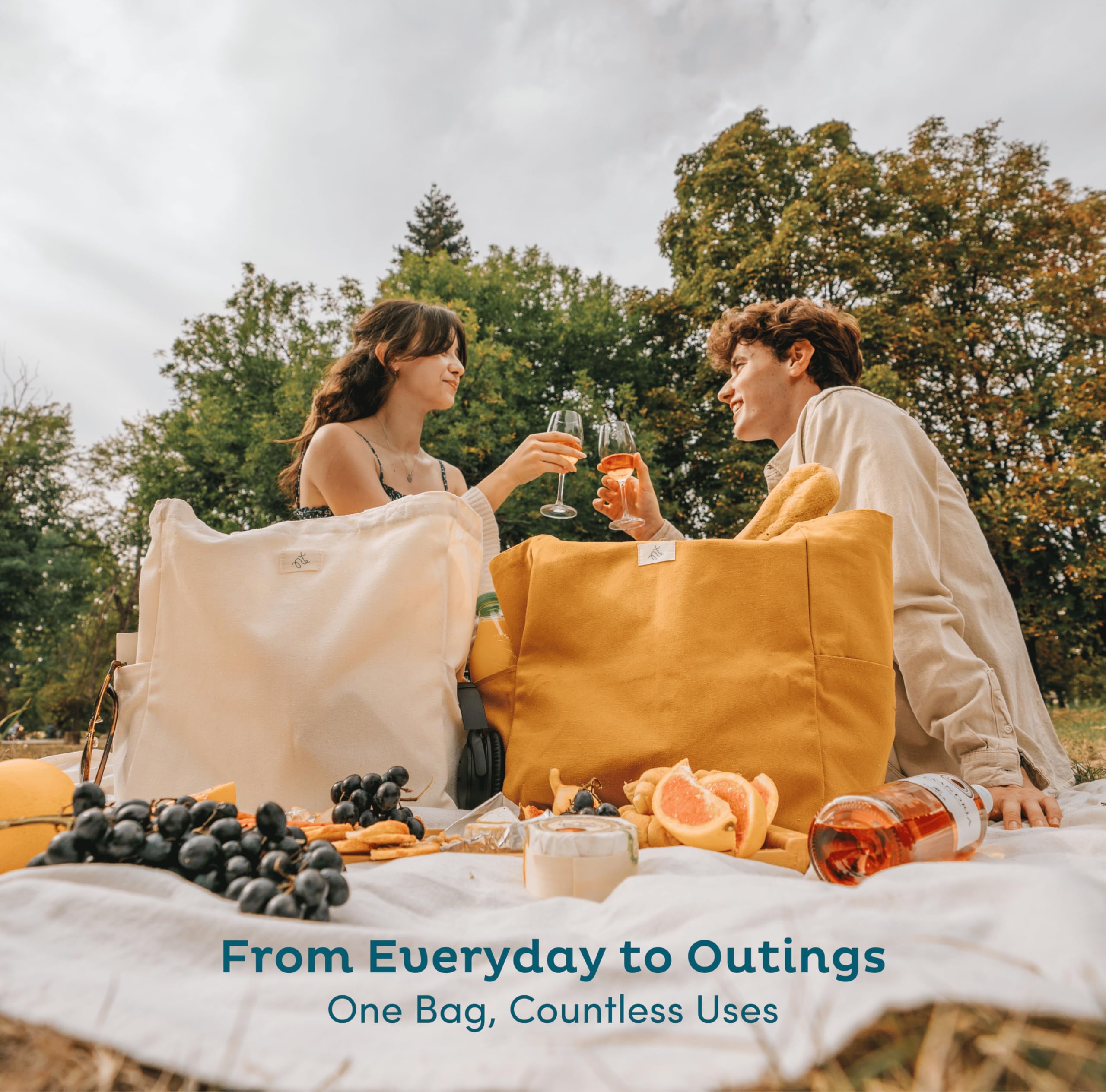 Nook Theory reusable bags reduce waste and simplify checkout packing.