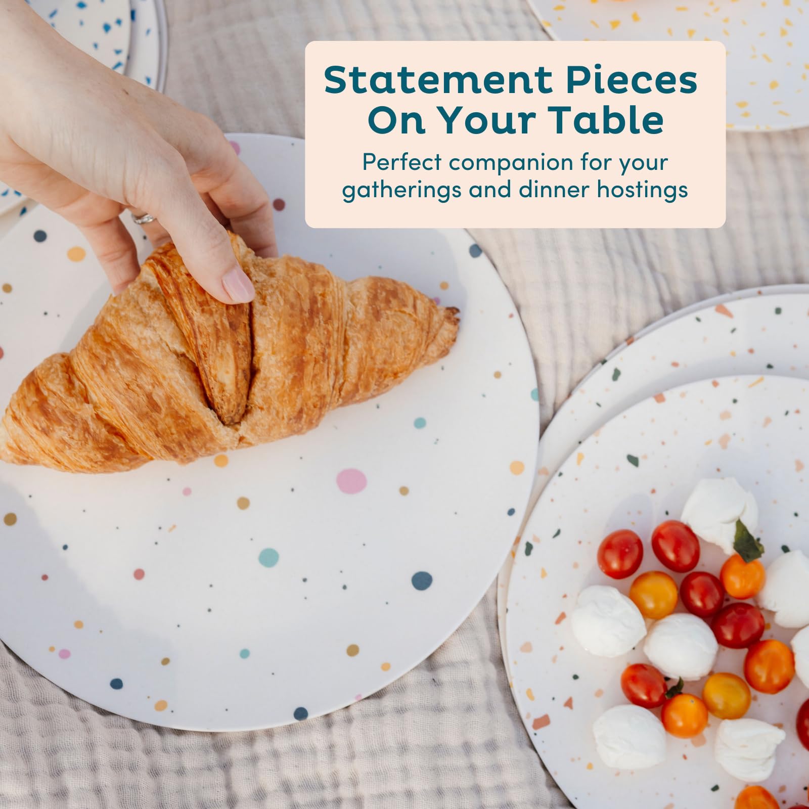 Nook Theory bamboo plates dining-setup shows stylish, durable plates for at-home dining.