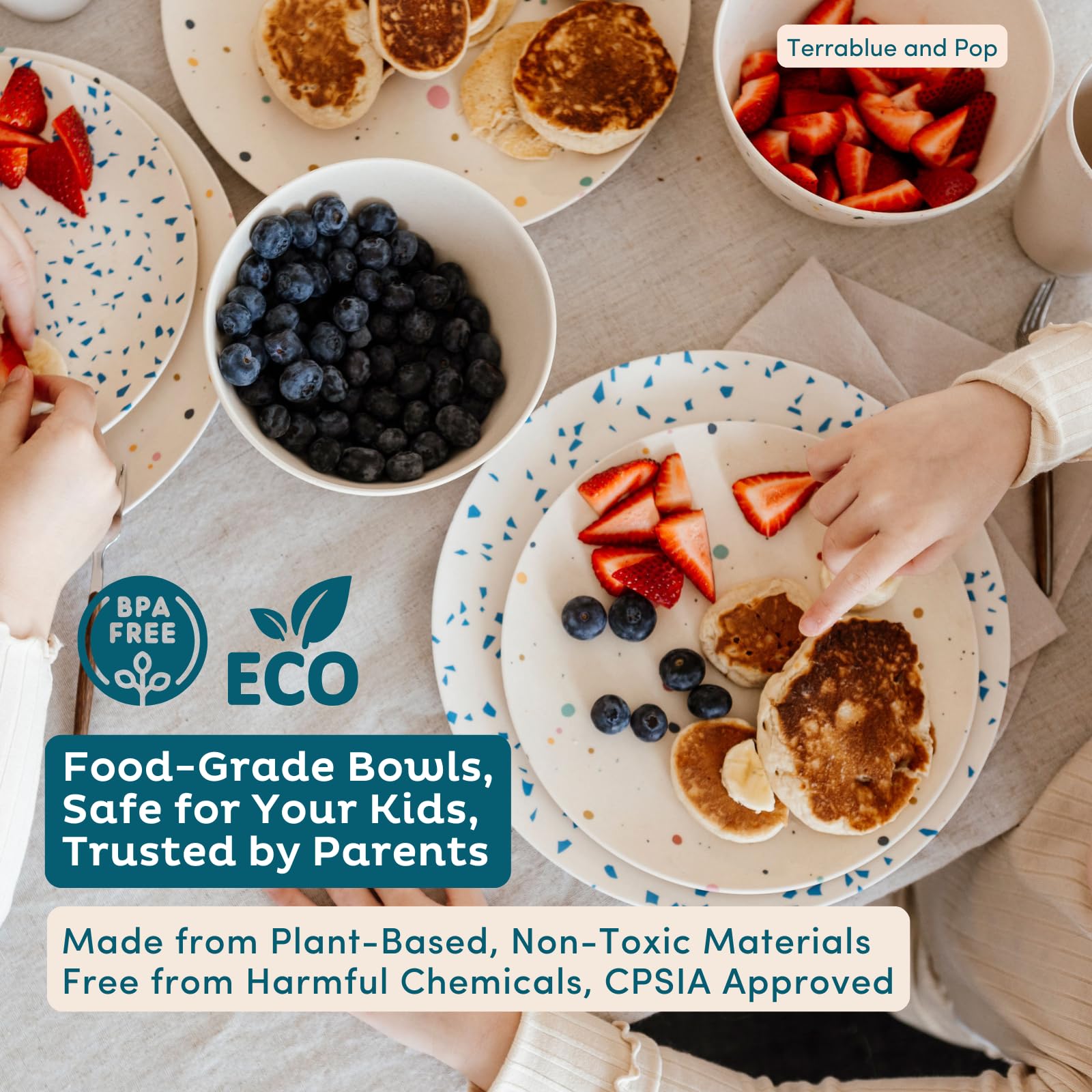 Nook Theory bamboo plates dishwasher-safe emphasize convenient cleaning after meals.