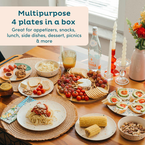 Nook Theory bamboo plates outdoor-picnic ready for picnics and travel meals.