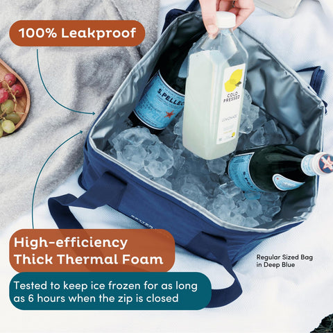 Nook Theory bag shows leak-proof lining for mess-free transport.
