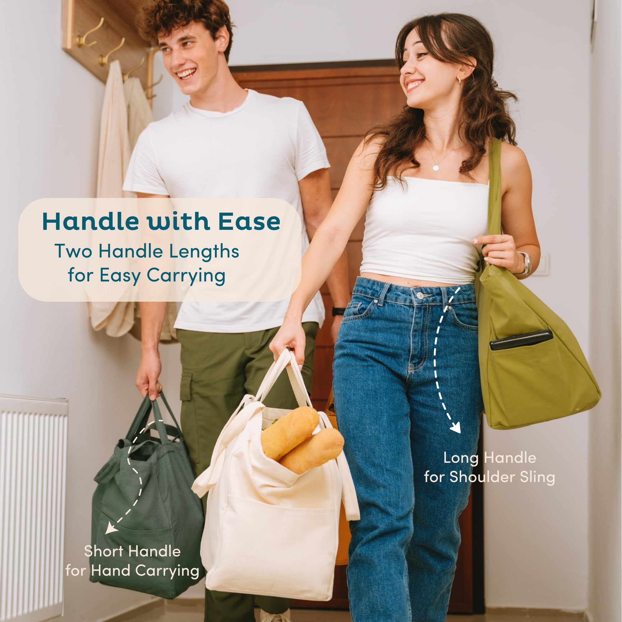 Nook Theory foldable, washable bags for easy storage