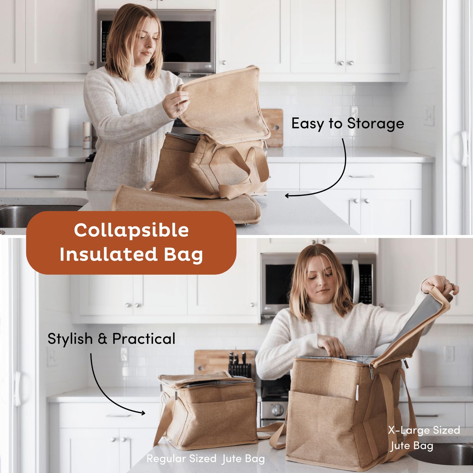 Nook Theory zippered-top insulated section seals hot or cold items.