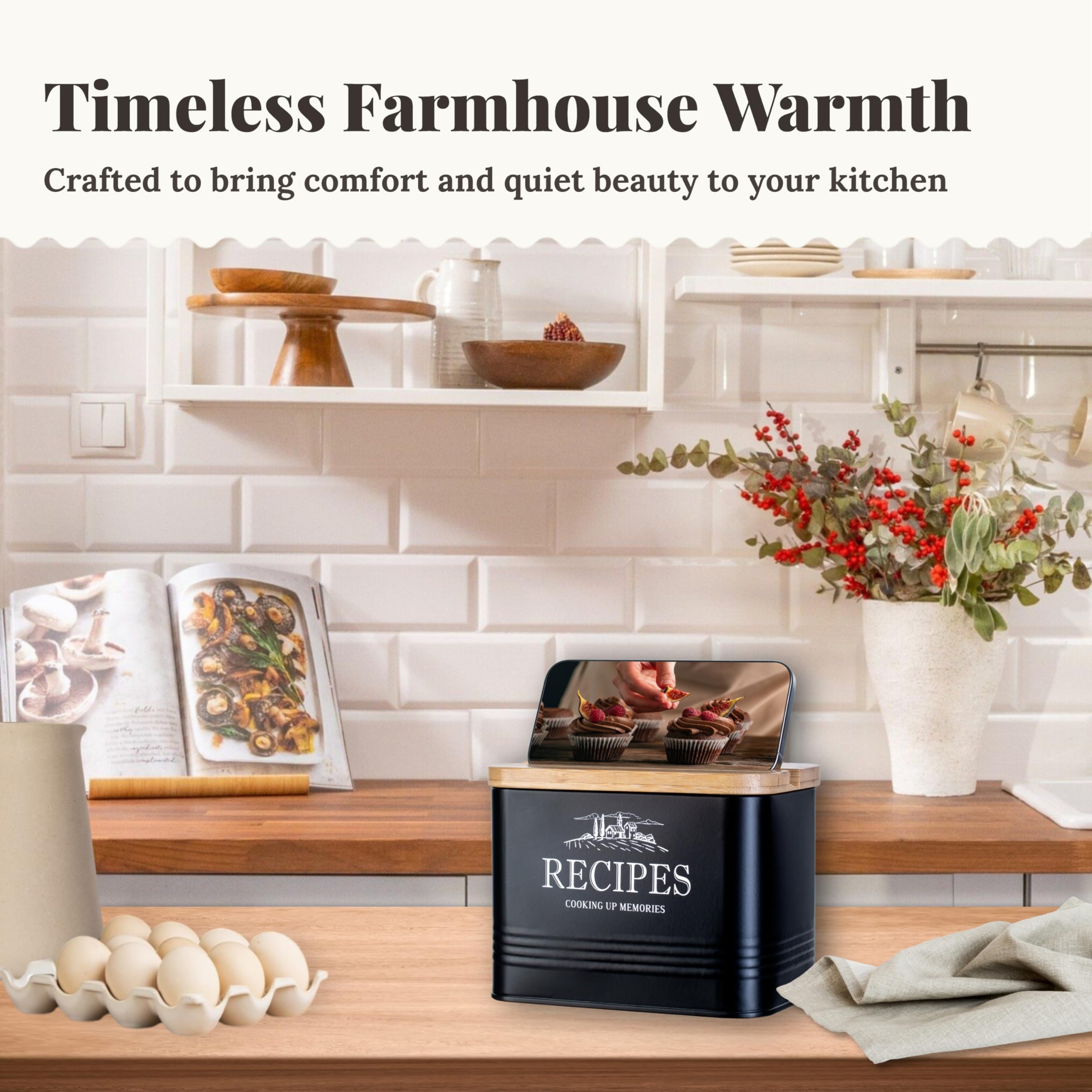 Noonberry gift-ready recipe box makes a thoughtful kitchen gift for cooks