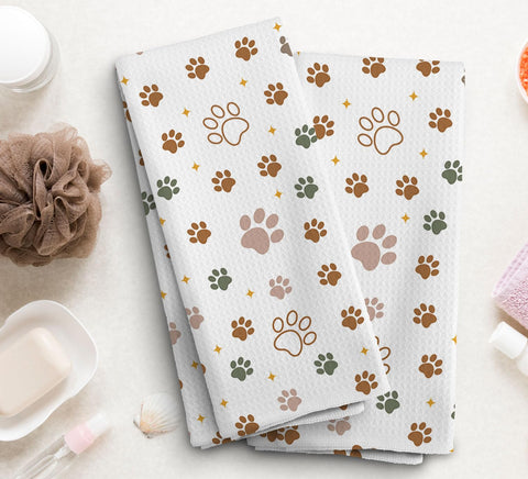 NOQL Dog Paws kitchen towel full size 16x24 ready for daily use