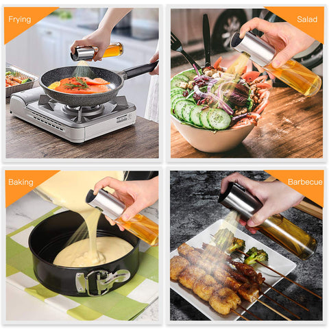 Versatile use with olive oil, avocado oil, wine, and water.