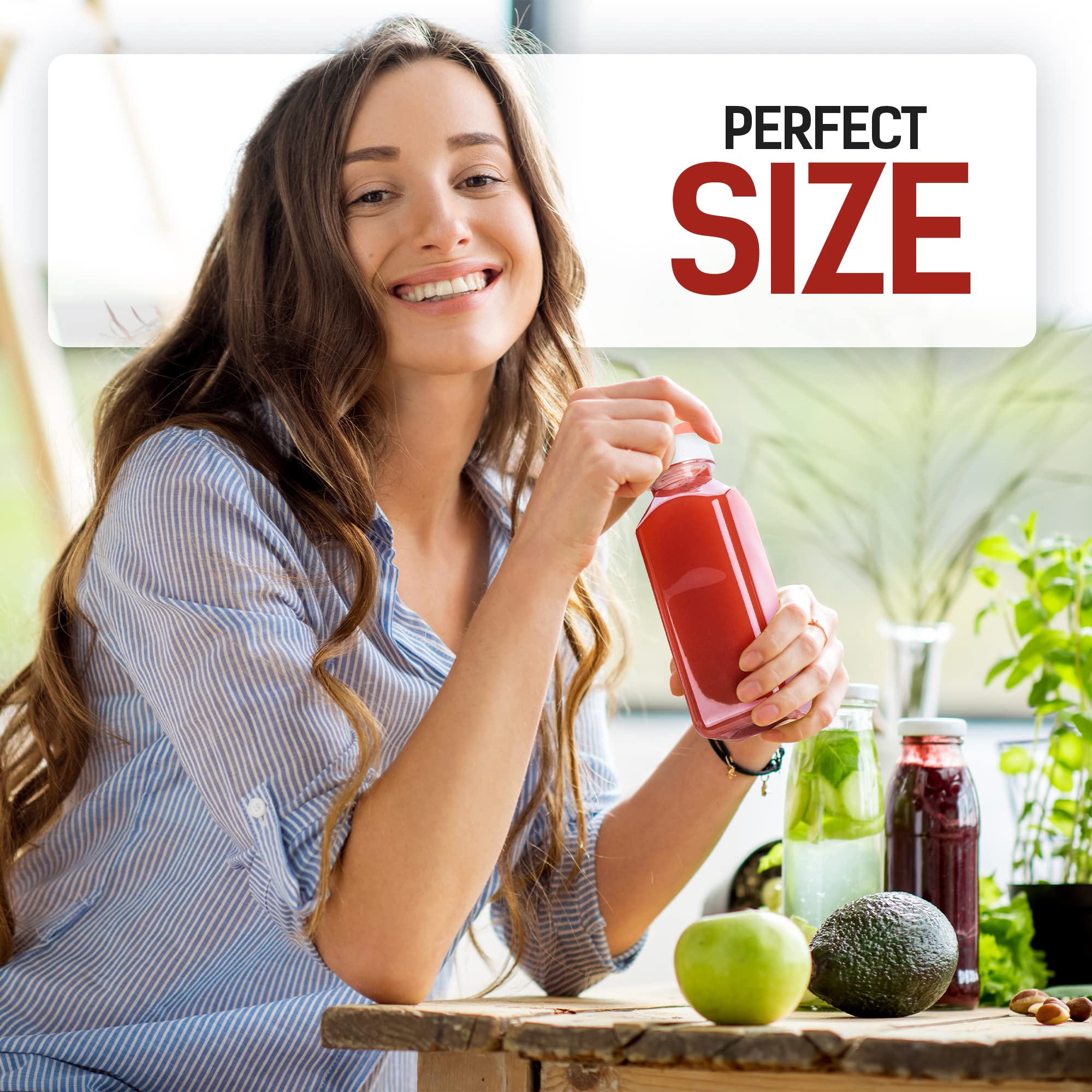 Norcalway clear plastic bottle showcases contents for easy portion control.
