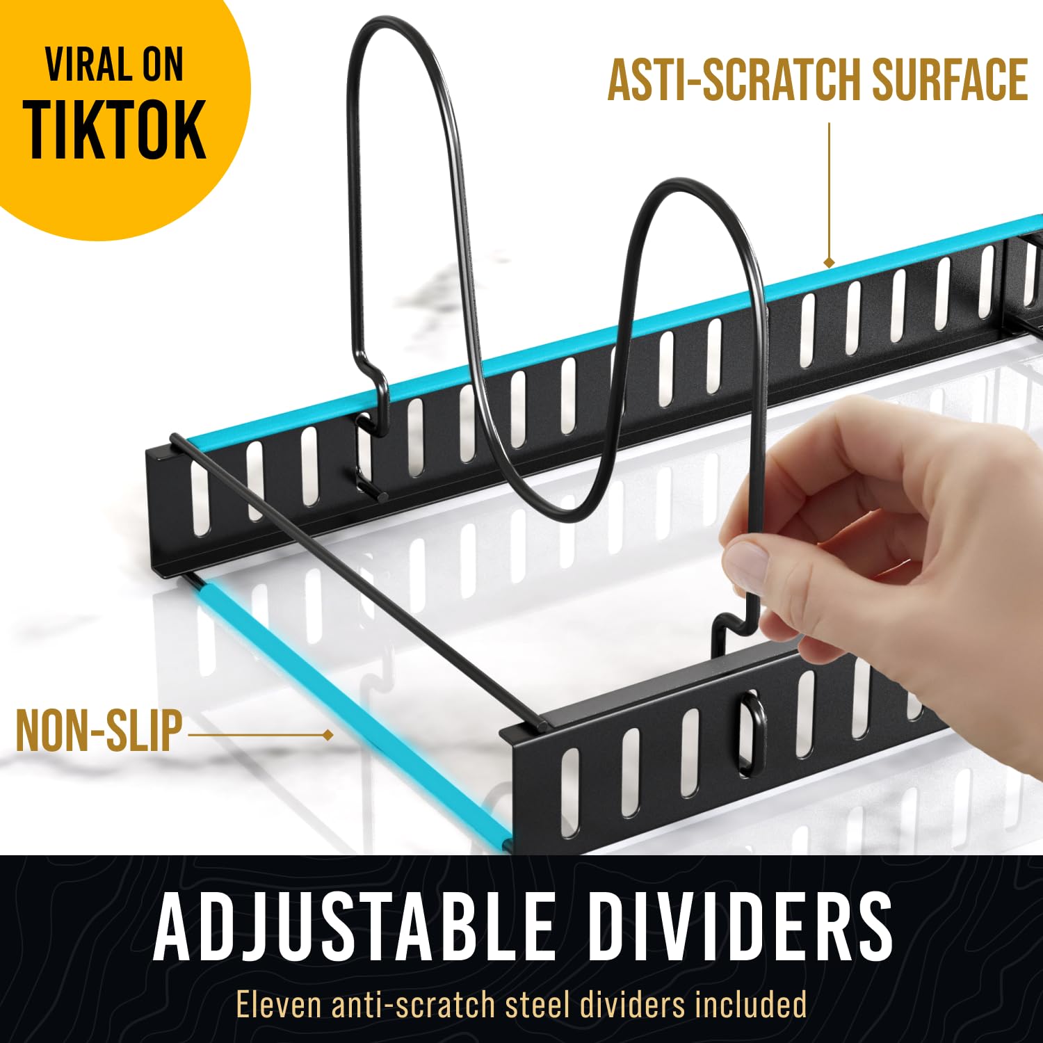 Norcalway expandable length fits most cabinet spaces for flexible storage.