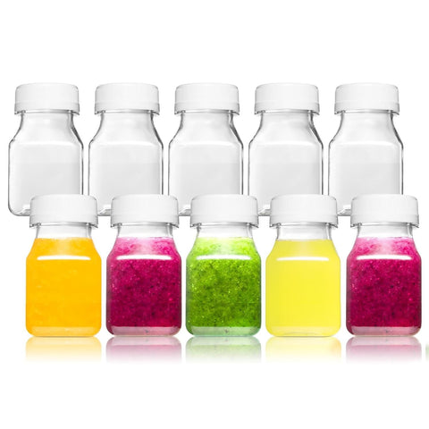 Norcalway ginger shot bottles with caps for mess-free on-the-go use.