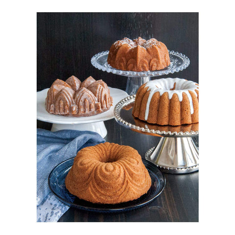 Nordic Ware Bundt Quartet pan nonstick surface ensures easy release and quick cleanup