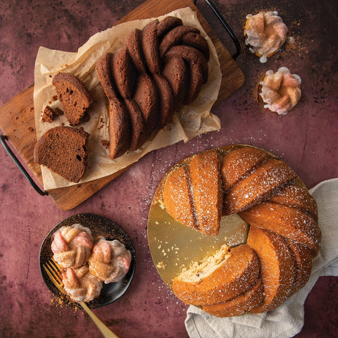 Nordic Ware Braided Loaf Pan fill to 3/4 for best results