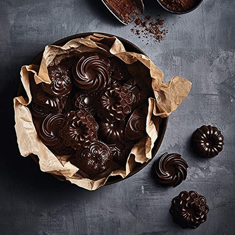 Nordic Ware Bundt Charms Original: 1.2 cup total capacity across 12 cavities.
