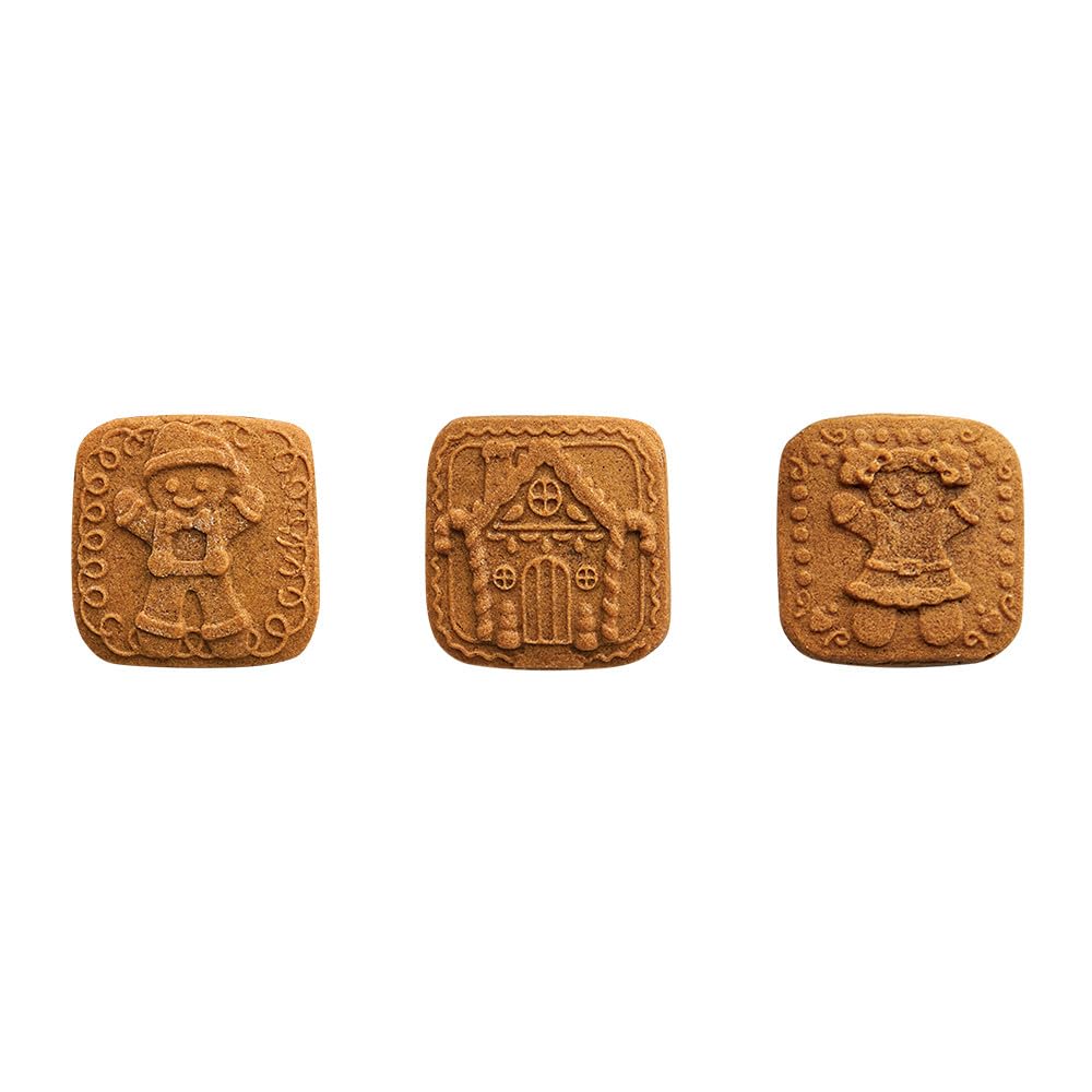 Nordic Ware cast aluminum stamps with wooden handles close-up