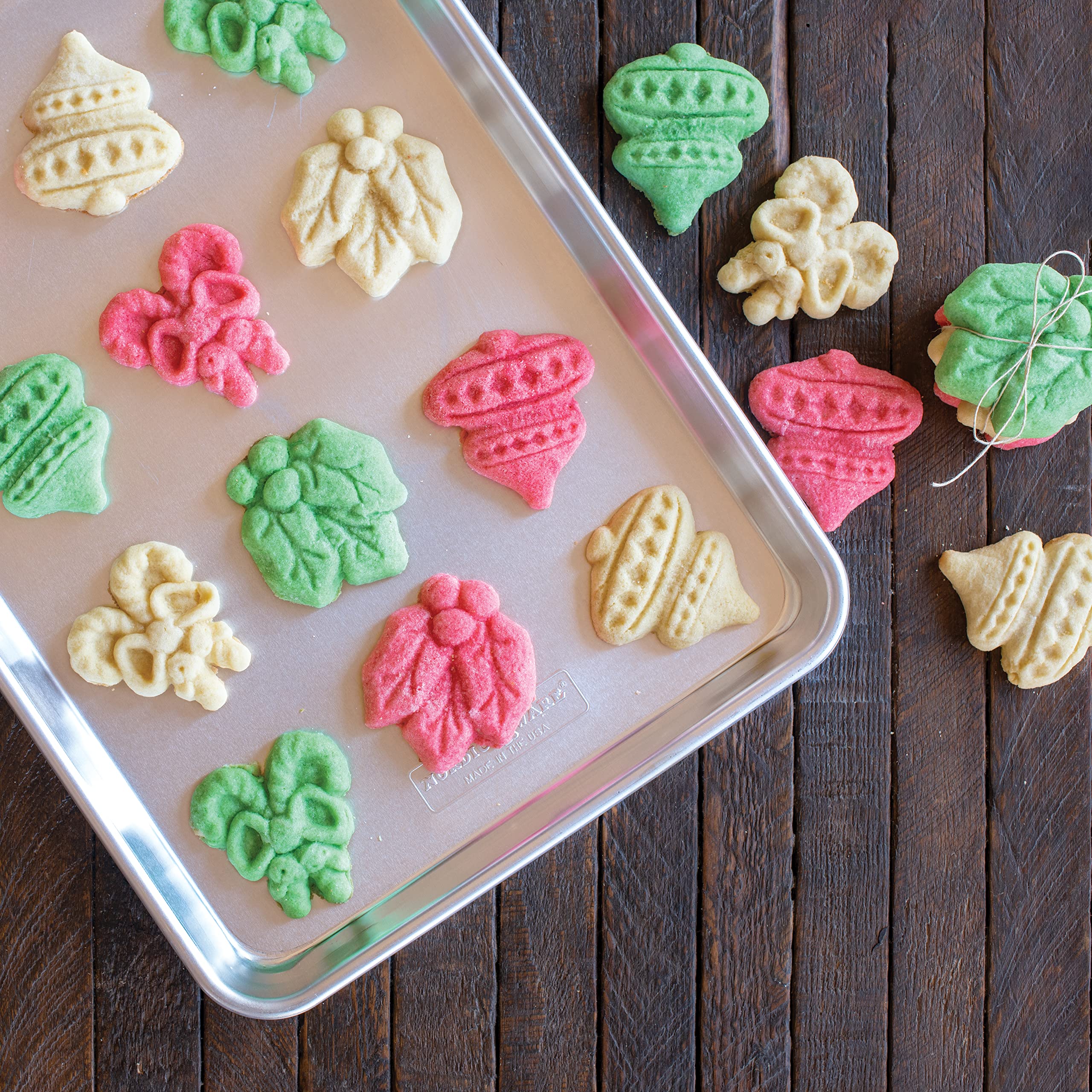 Nordic Ware embossing designs press into dough for clear patterns