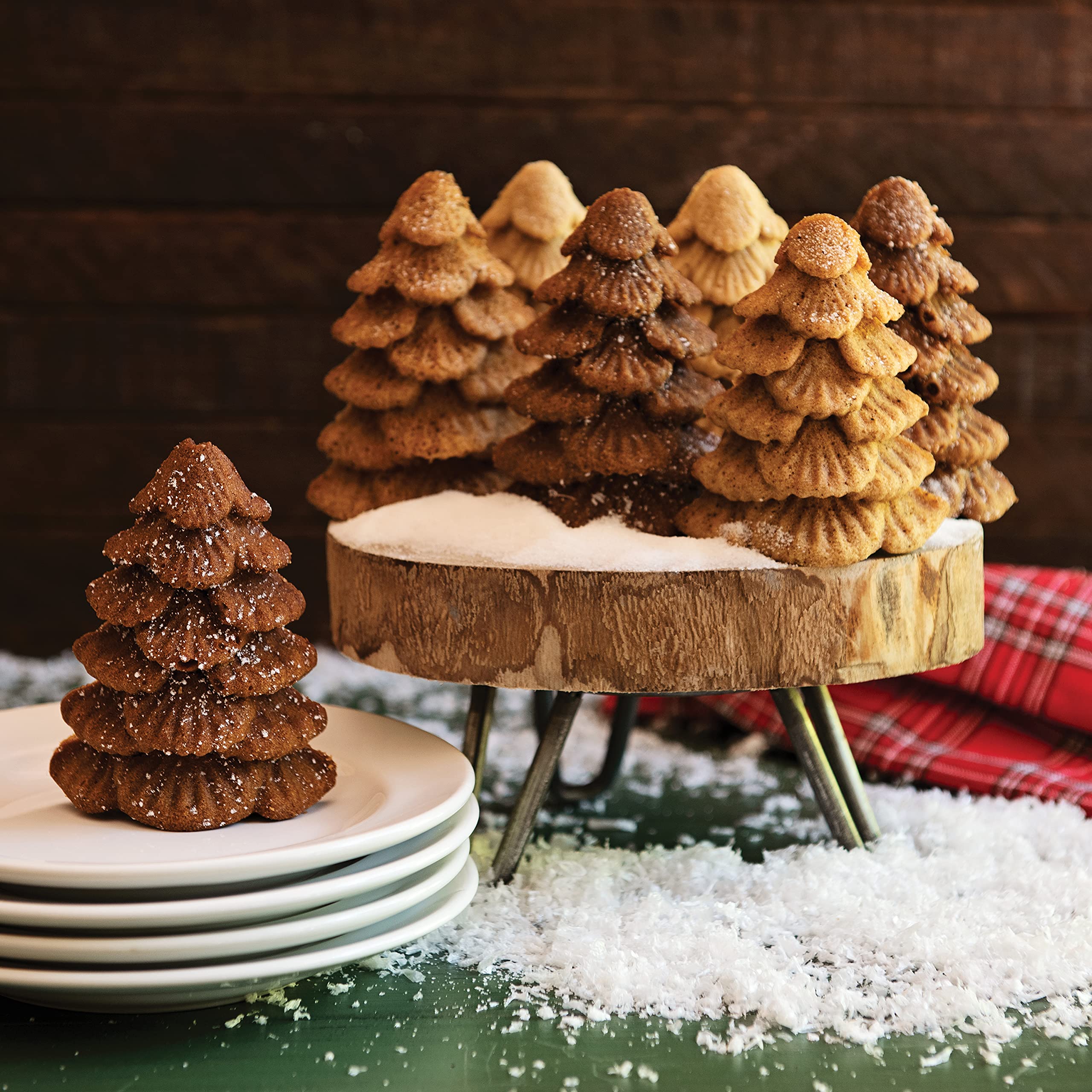Nordic Ware Evergreen Cakelets fir-tree molds for holiday desserts