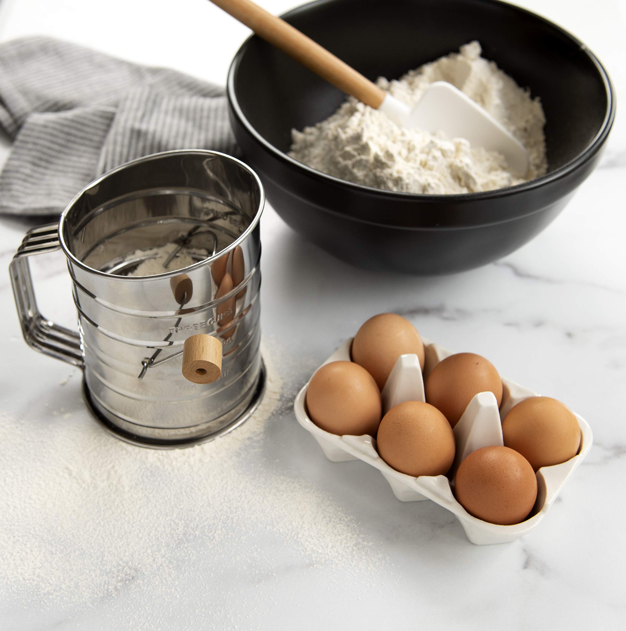 Nordic Ware flour sifter easy to clean by hand after baking