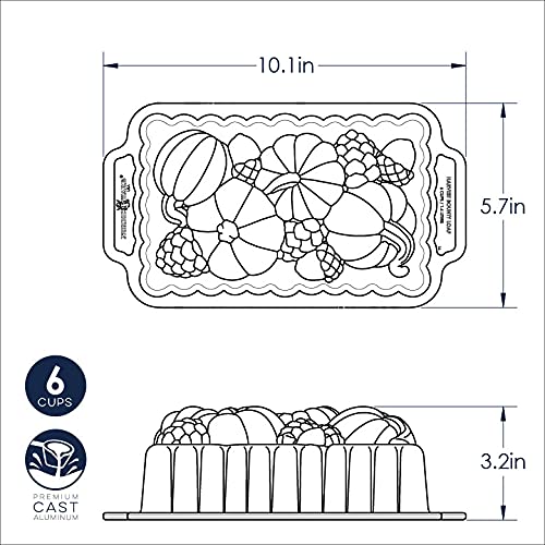 Nordic Ware Harvest Bounty Loaf Pan stored with pride, American-made durability for a lifetime.