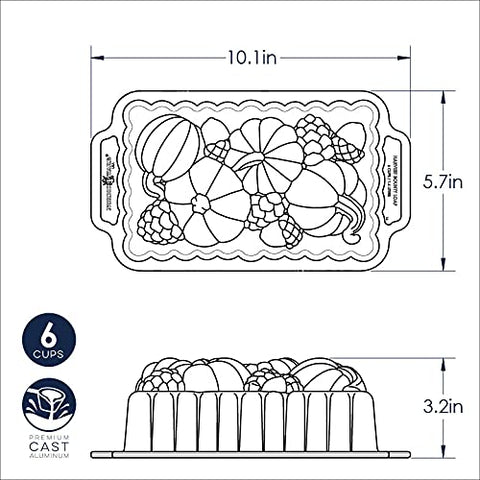 Nordic Ware Harvest Bounty Loaf Pan stored with pride, American-made durability for a lifetime.
