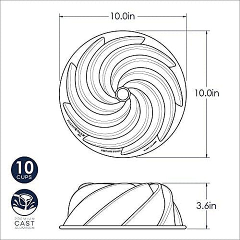 Nordic Ware Heritage Bundt Pan in the oven highlighting durability and heat conduction.