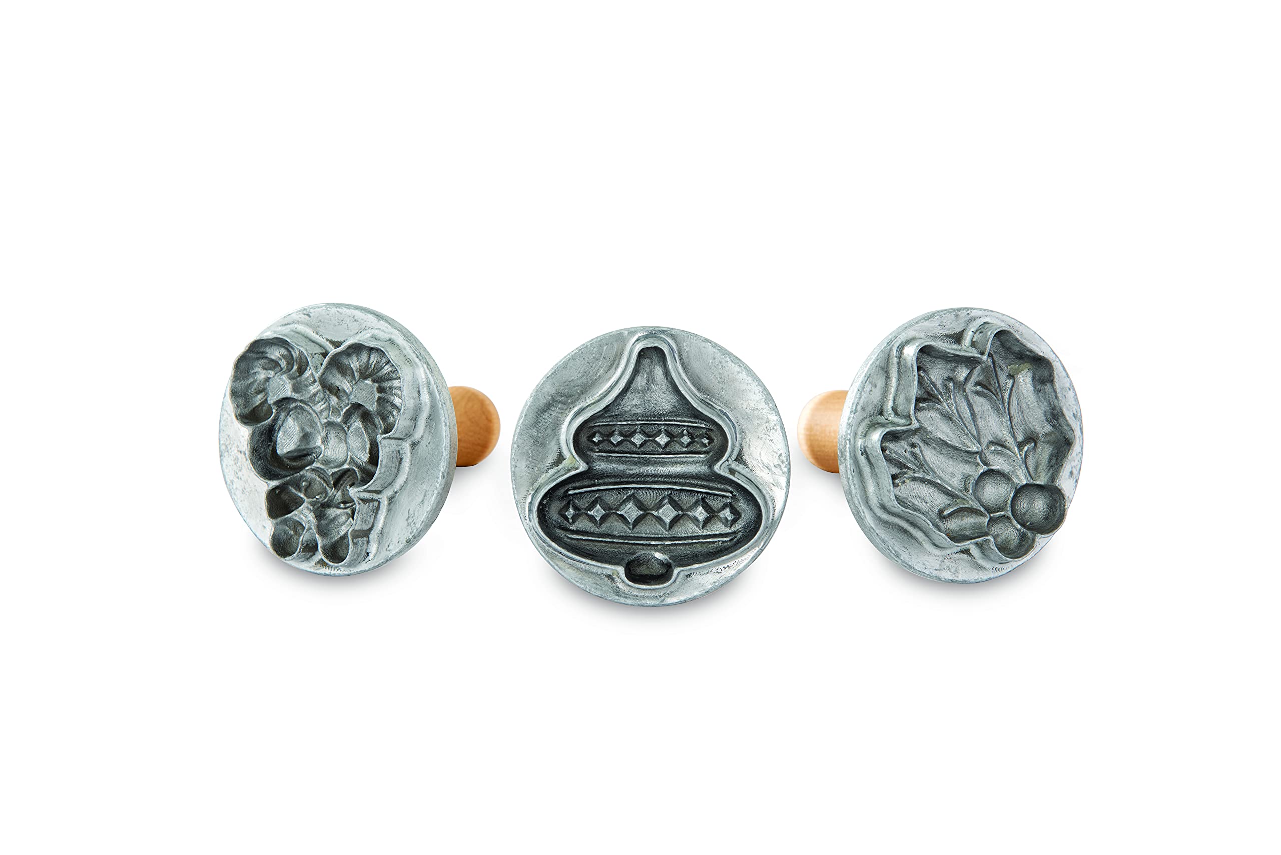 Nordic Ware Holiday Cookie Stamps set of three for festive, embossed cookies