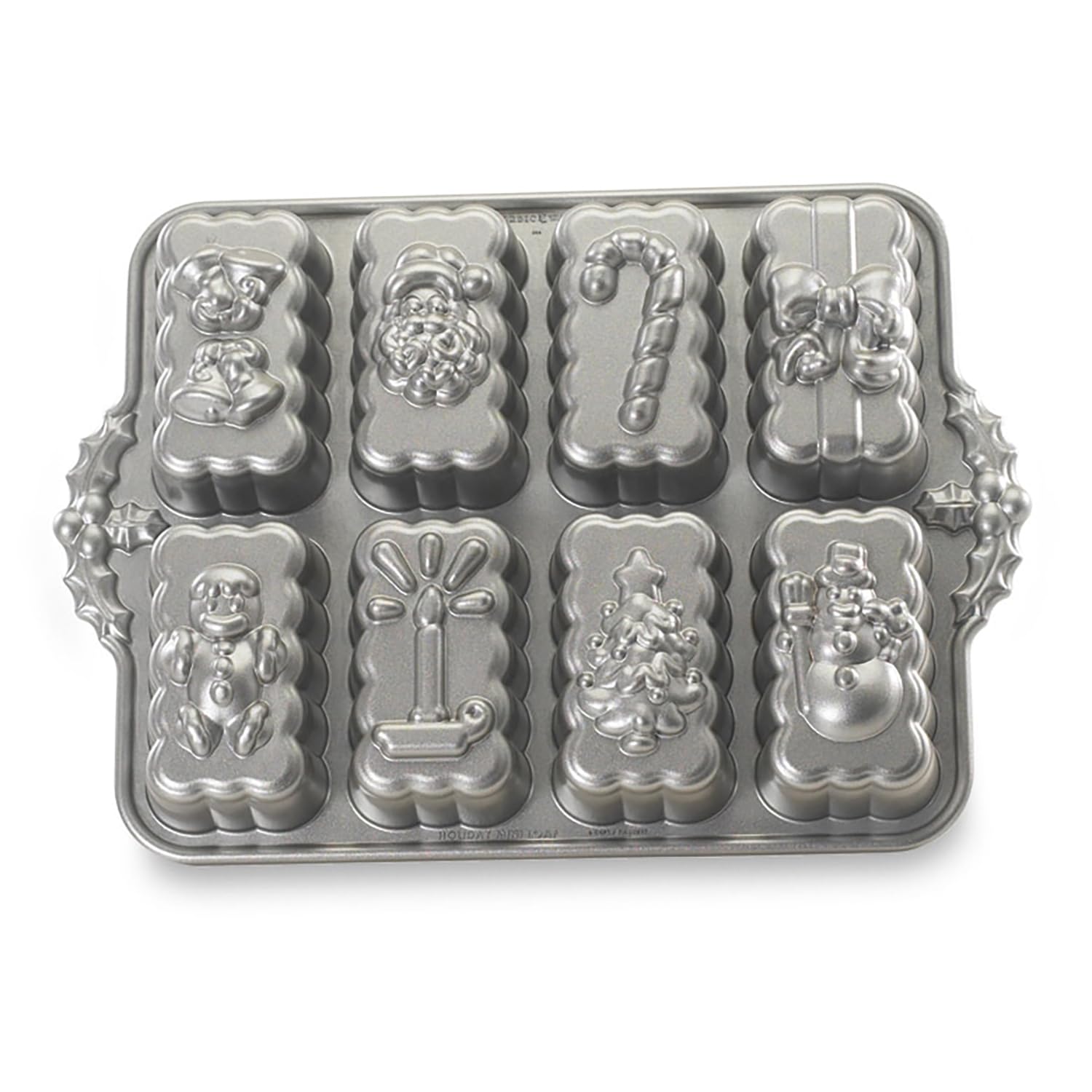 Nordic Ware Holiday Mini Loaves Pan with bell design for festive gifts.