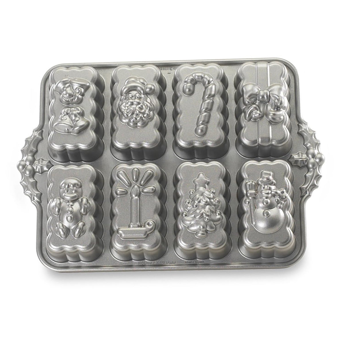 Nordic Ware Holiday Mini Loaves Pan with bell design for festive gifts.