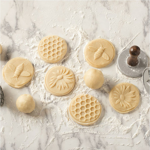 Nordic Ware Honeybee cookie stamp 3in design B yields elegant be patterns on dough