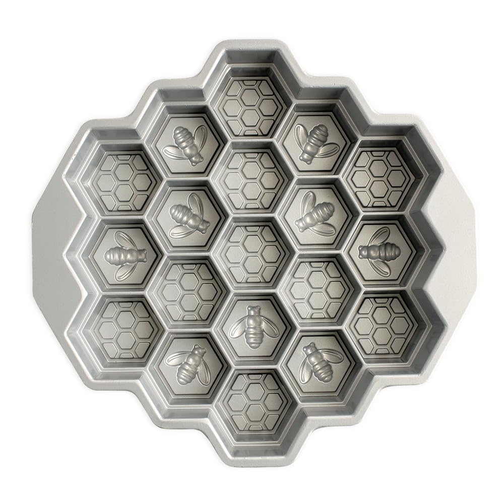 Nordic Ware honeycomb pull-apart pan toffee color adds warm kitchen aesthetic.