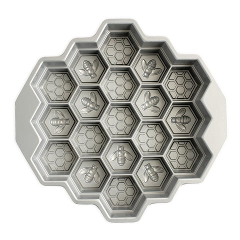Nordic Ware honeycomb pull-apart pan toffee color adds warm kitchen aesthetic.