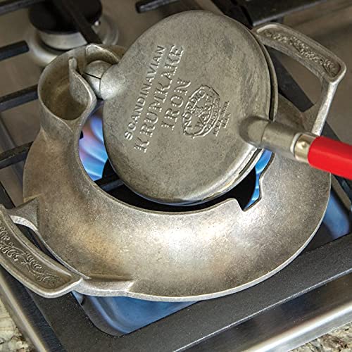 Nordic Ware krumkake press detail highlighting durable embossing design.