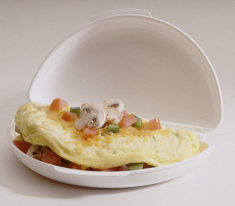 Nordic Ware microwave omelet pan set 2 in use highlights easy cleanup and mess-free cooking