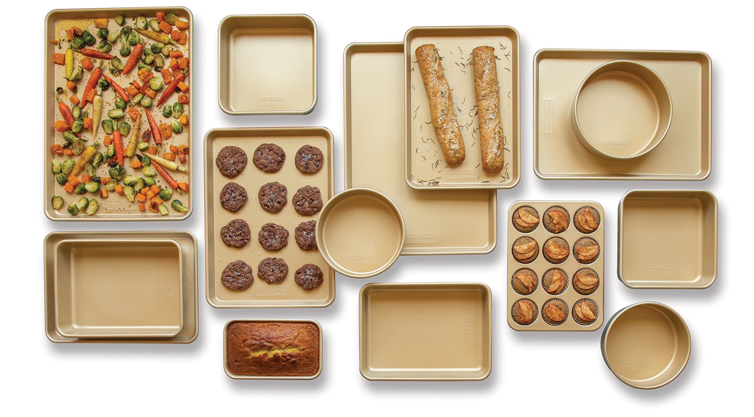 Nordic Ware Naturals loaf pan in-use shot highlights even rise and golden crust.