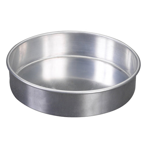 Nordic Ware Naturals 8-inch round cake pan, front view, promotes even baking for uniform layers.