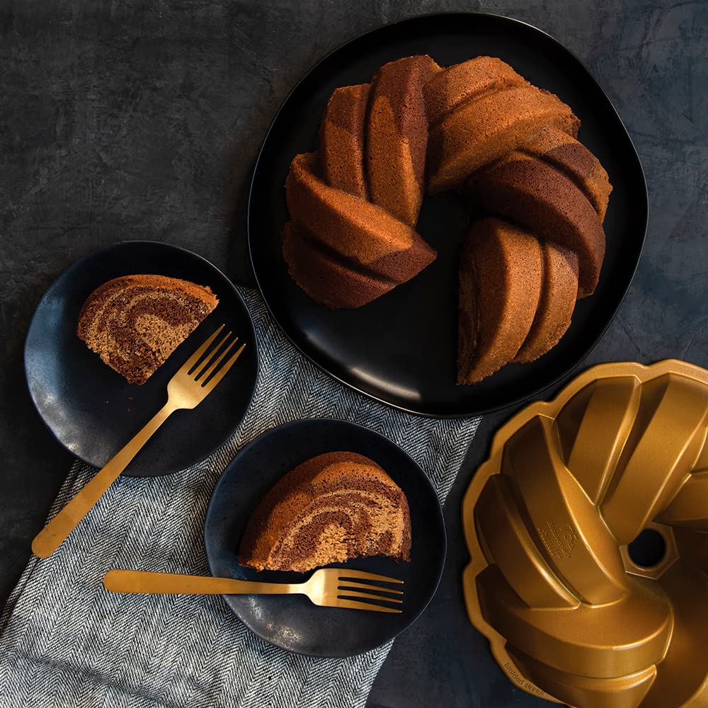 Nordic Ware NW95577 heritage swirl adds sculptural elegance to desserts