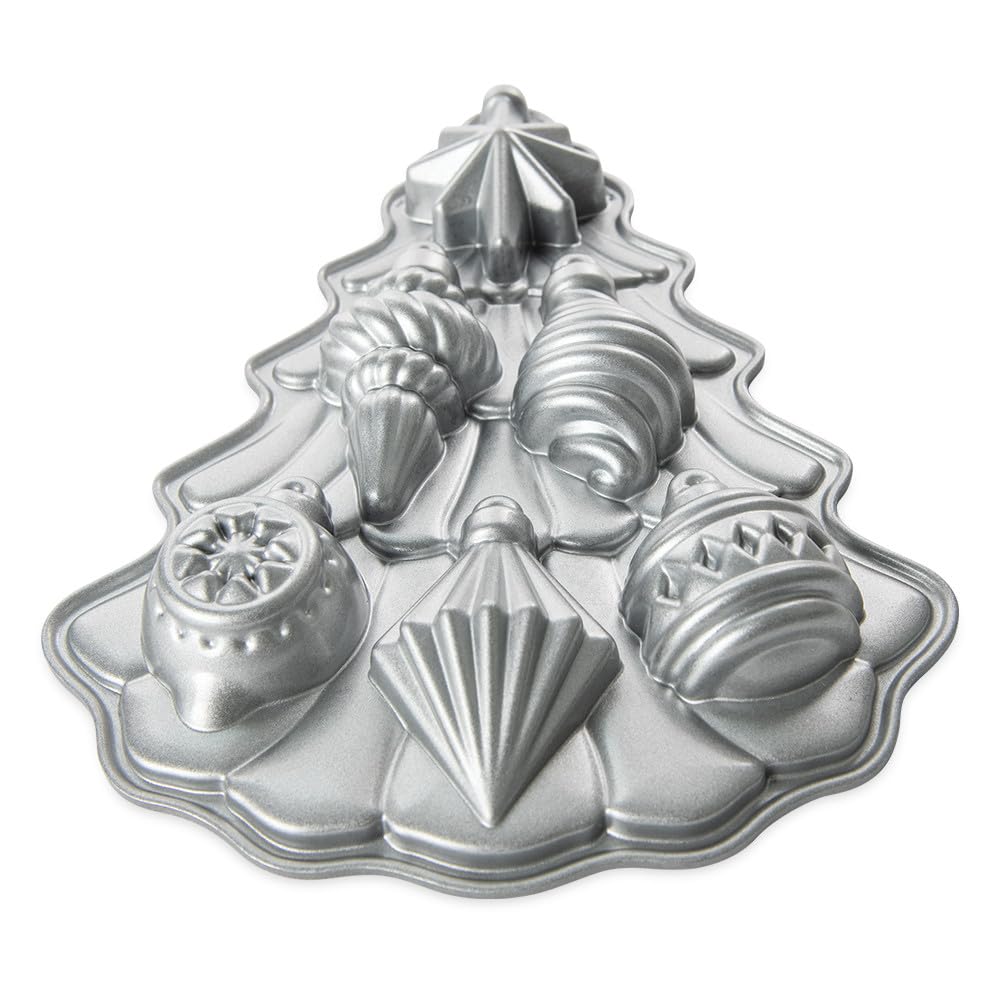 Nordic Ware ornament pan is oven safe to 400°F for holiday baking.