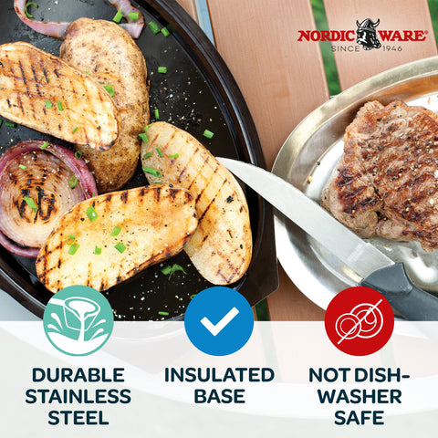 Nordic Ware Sizzling Server ideal for 1-2 portions at home