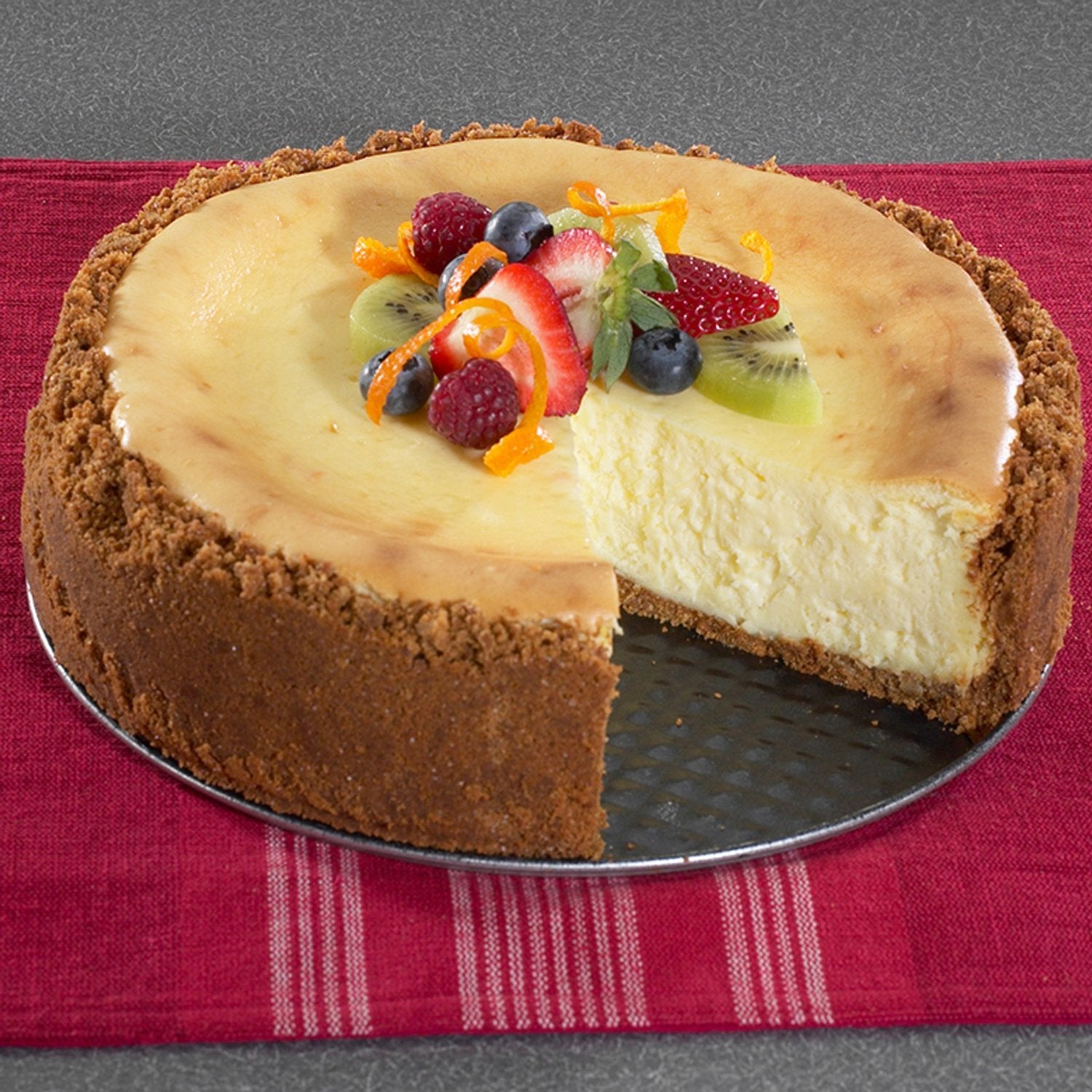 Nordic Ware springform pan 7-inch with removable band for clean unmolding.