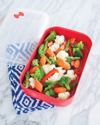 Nordic Ware Steam Cooker base-dimensions reflect a compact kitchen-friendly footprint.