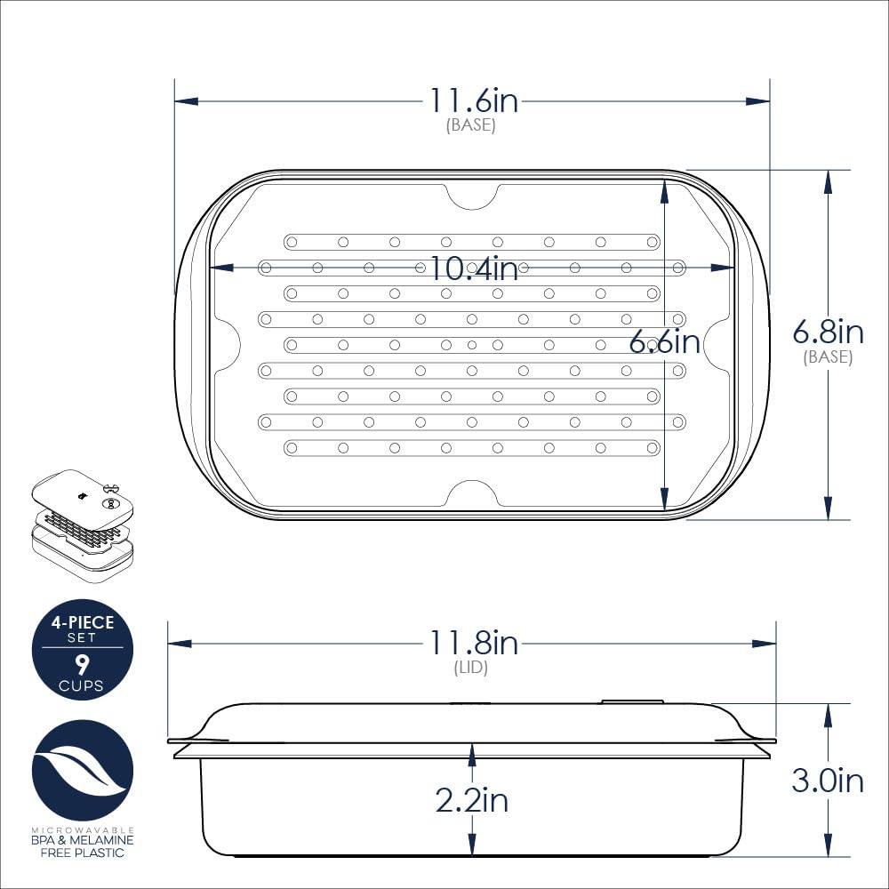 Nordic Ware Steam Cooker BPA-free plastic supports safe, high-heat steaming.
