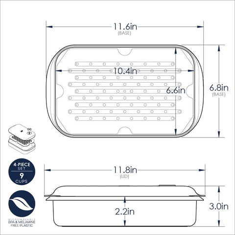Nordic Ware Steam Cooker BPA-free plastic supports safe, high-heat steaming.