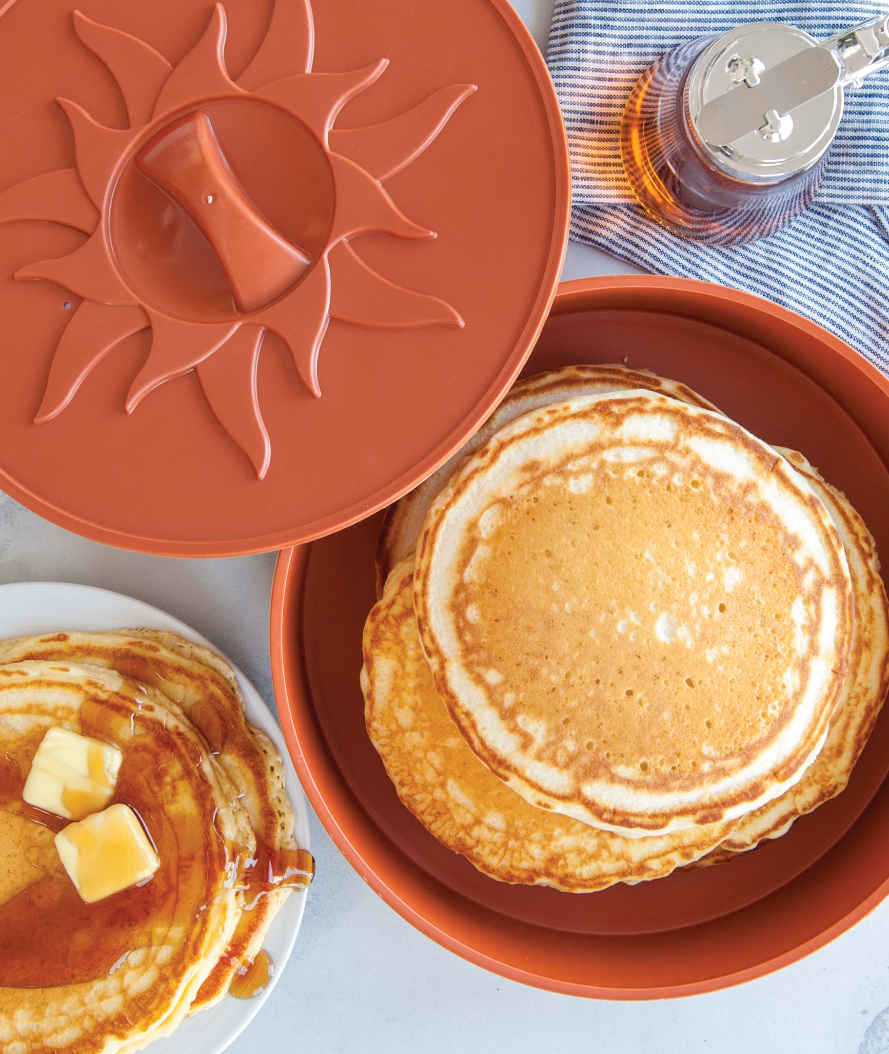 Nordic Ware ten-inch tortilla warmer fits burrito-sized tortillas.