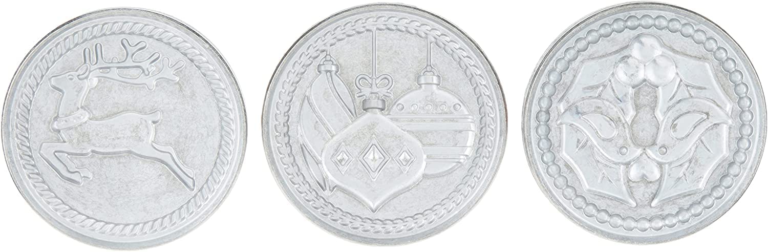 Nordic Ware Yuletide cookie stamps set of three designs for embossed cookies