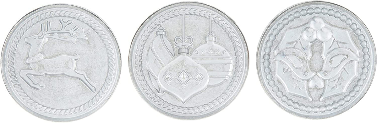 Nordic Ware Yuletide cookie stamps set of three designs for embossed cookies