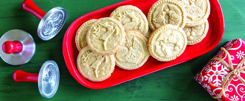Chilled dough and dusting sugar ensure clean removal with Nordic Ware stamps