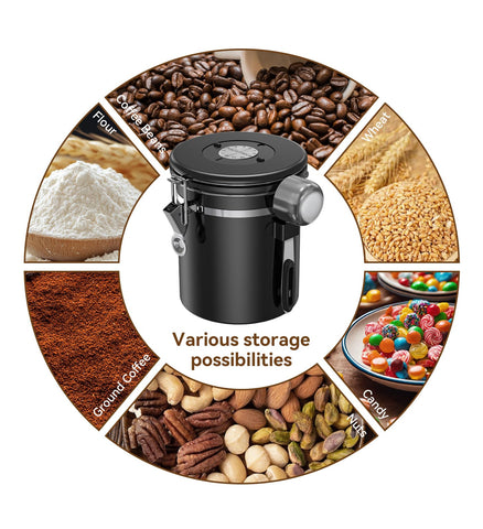 NORIRUN stainless steel body offers durable, easy-to-clean storage for kitchen use.