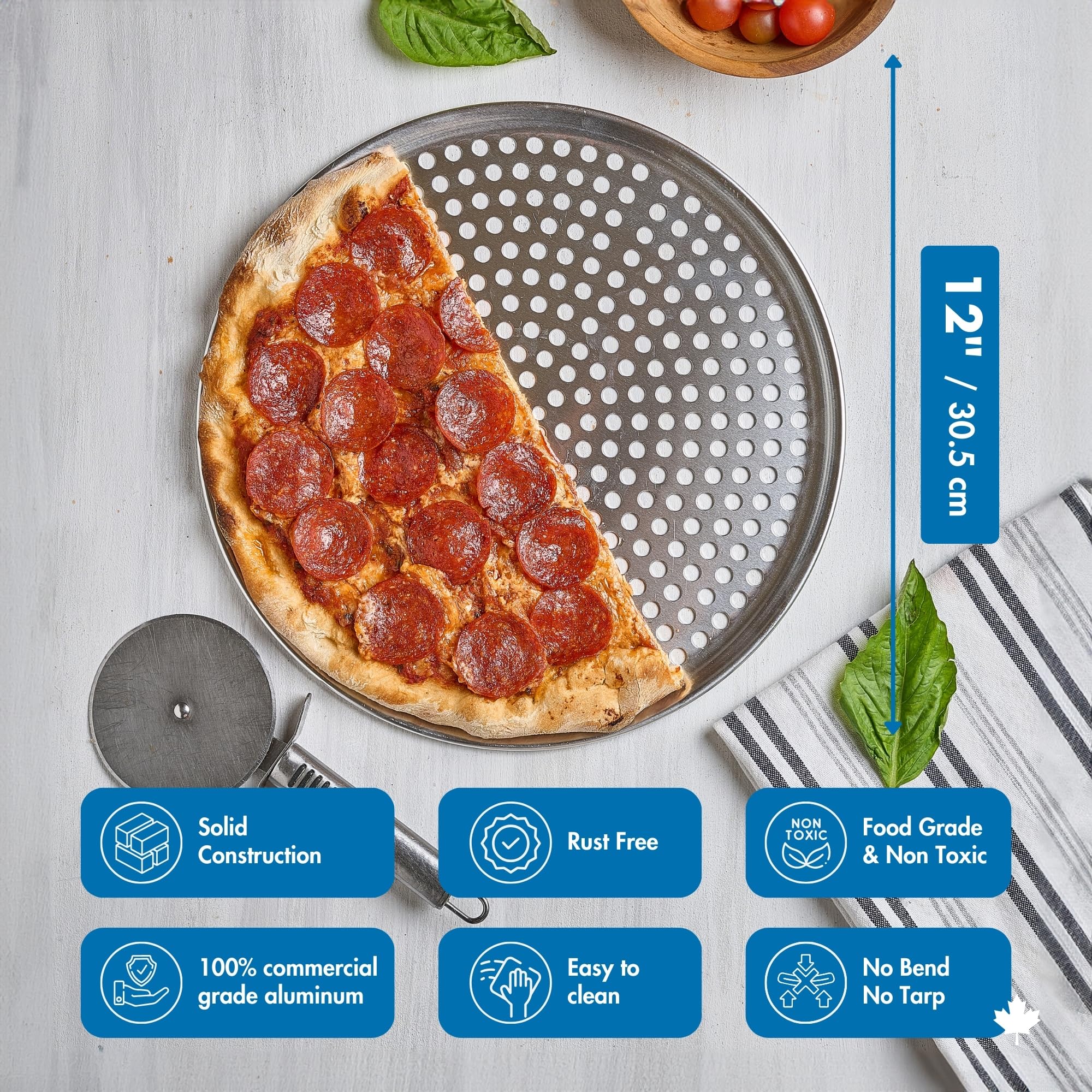 Norjac versatile baking pan suitable for bread and pastries.